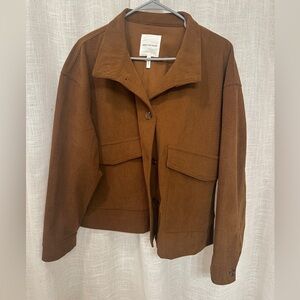 Brown Corduroy Jacket with Double Pockets